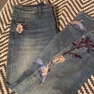 Lucky Embroidered Skinny Jeans